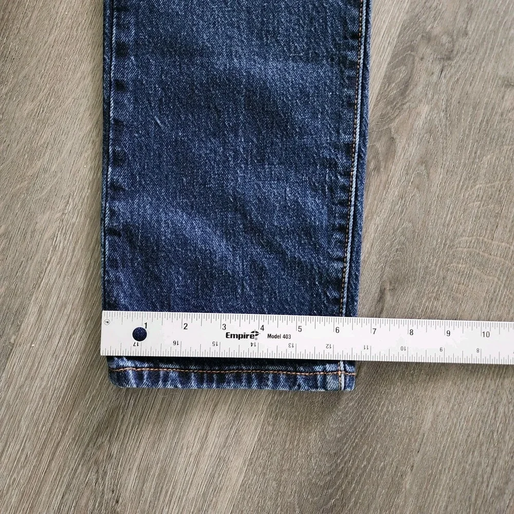 Levi's Premium 501 Original High Rise Straight Leg Jeans Dark Wash W25 L32